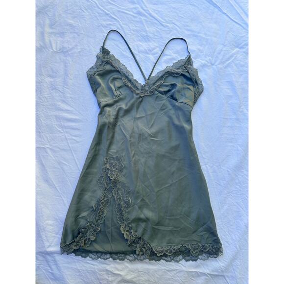 Other Other - Fairy Flowy Lace Mini Slip Dress Satin Lingerie Top